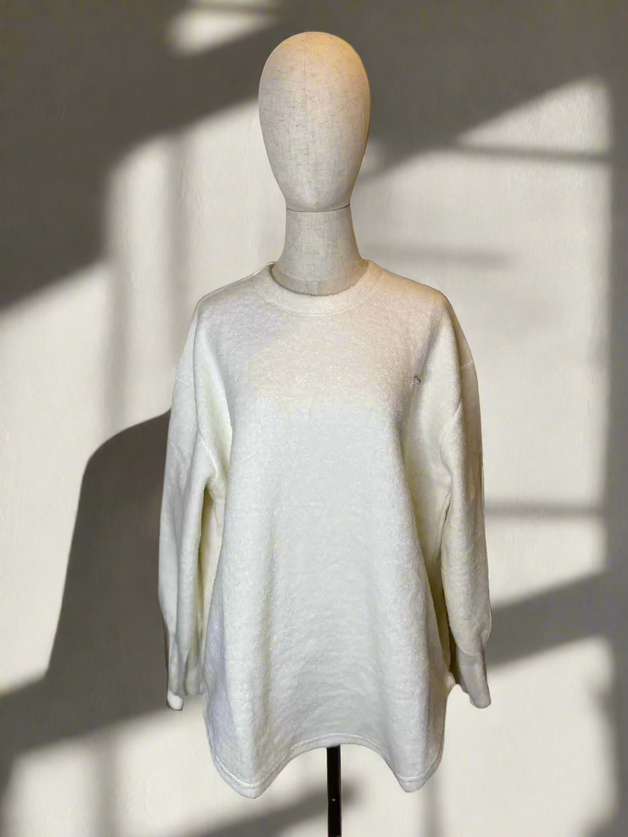white sweater