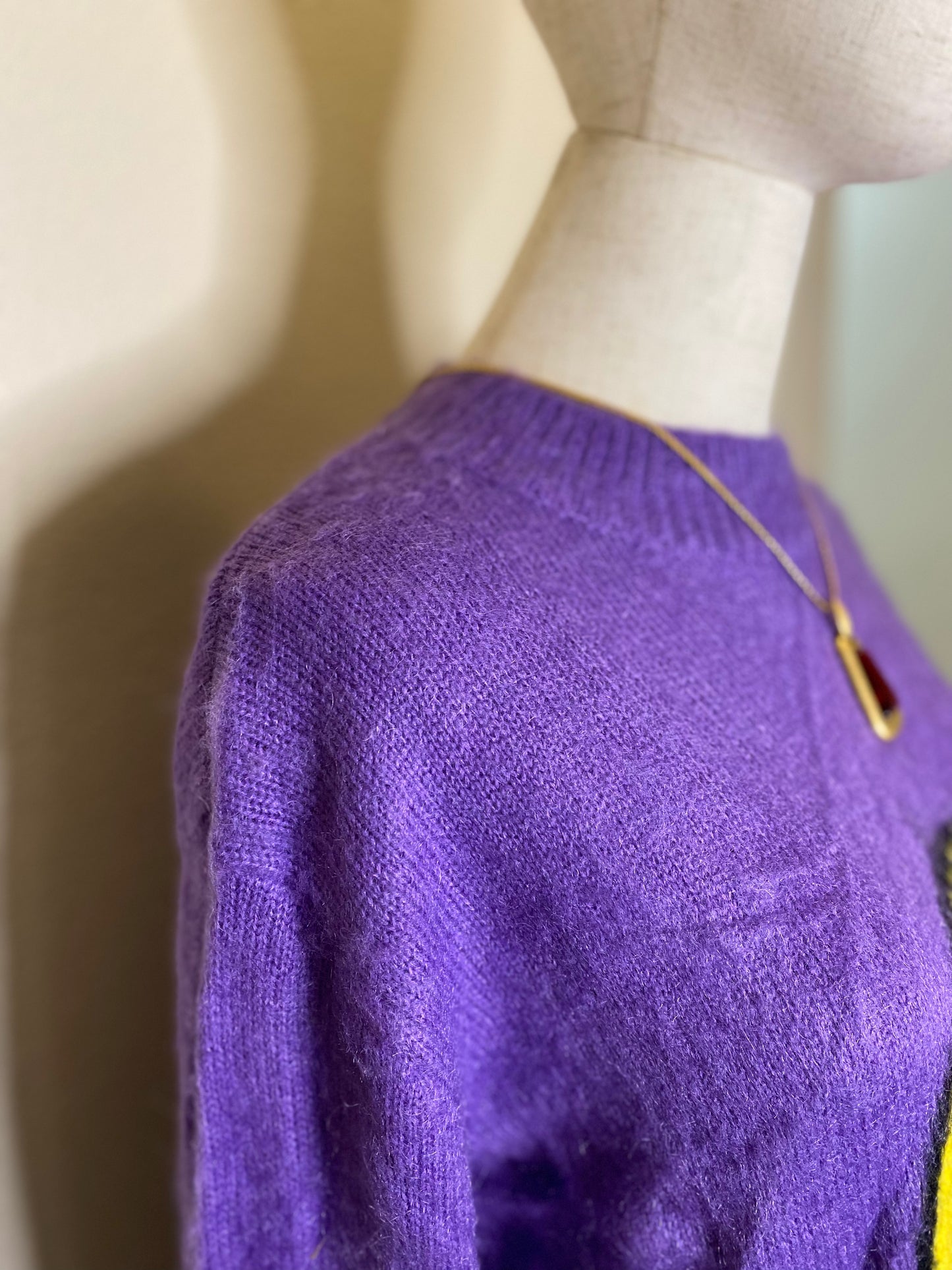 purple sweater