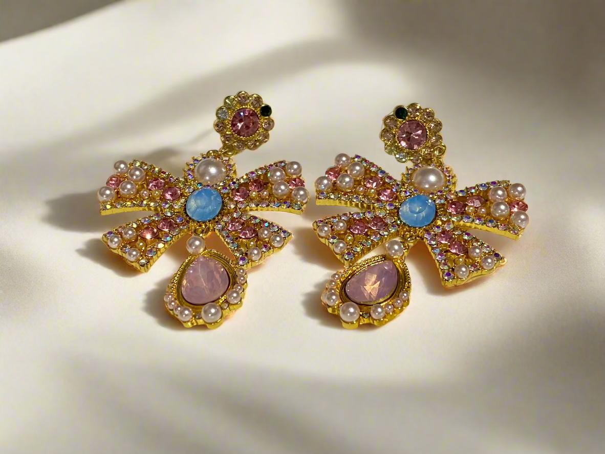gold pearl earrings