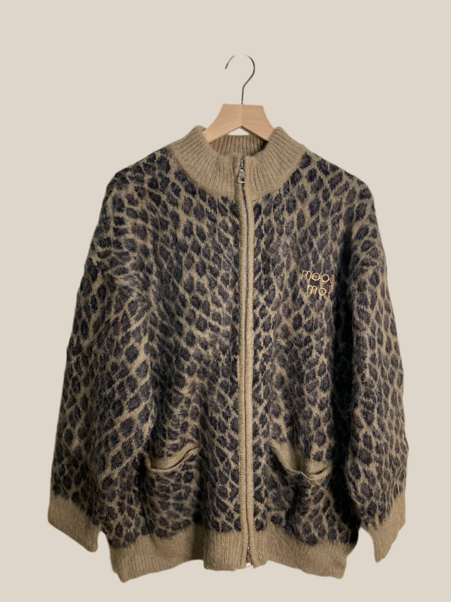 Leopard print fleece jacket