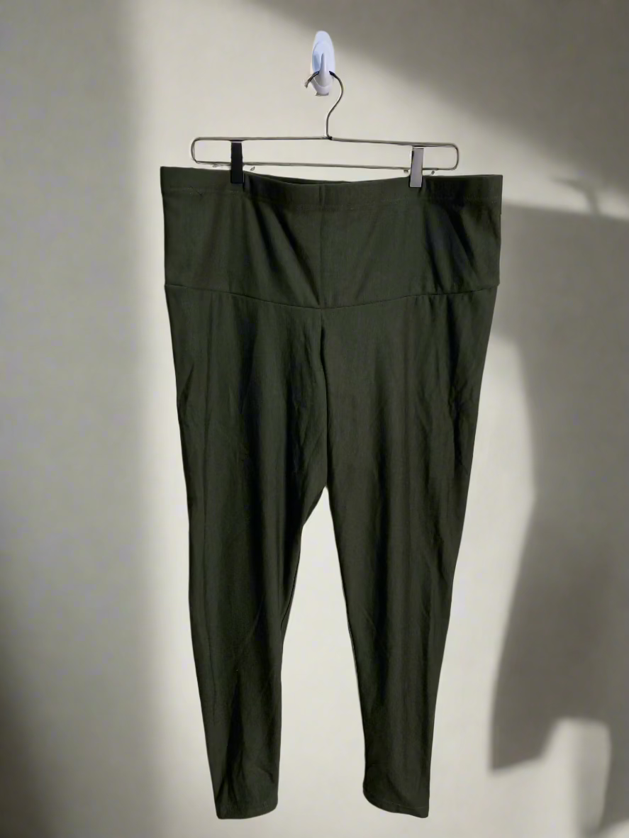 green fleeced pants