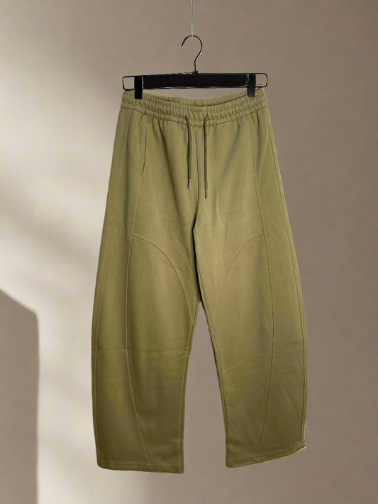 green sweat pants