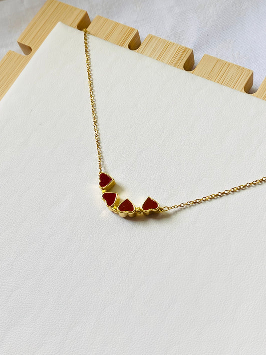 red heart necklace