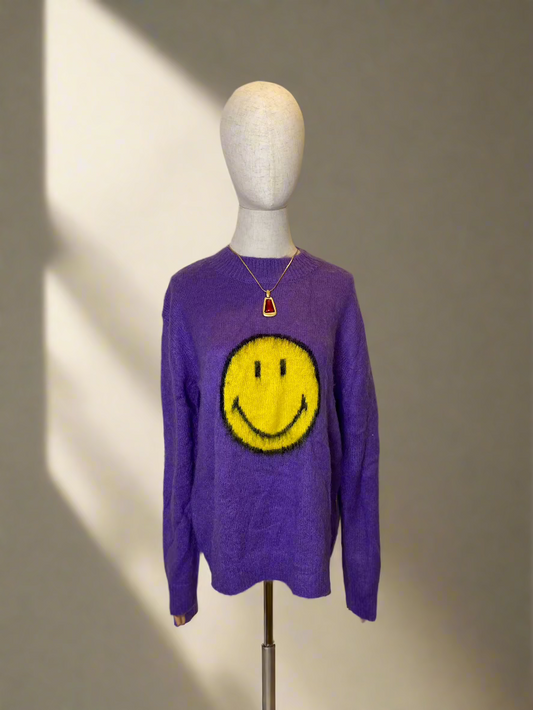 purple sweater 