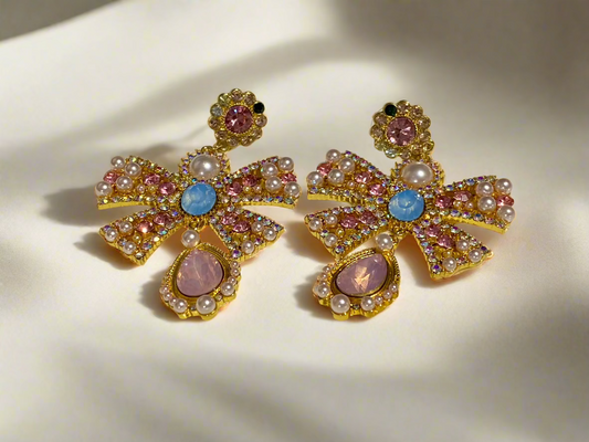 gold pearl earrings